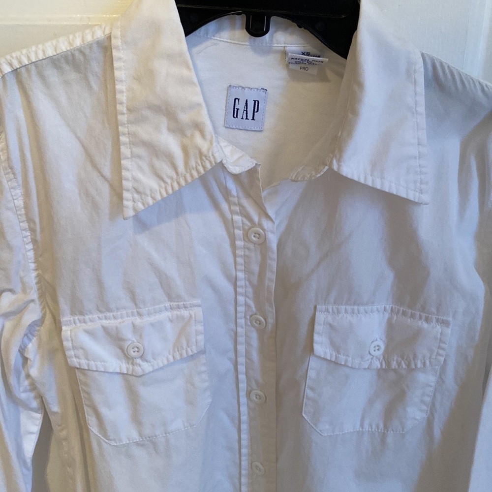 Classic White Collared Button Down Shirt - image 2